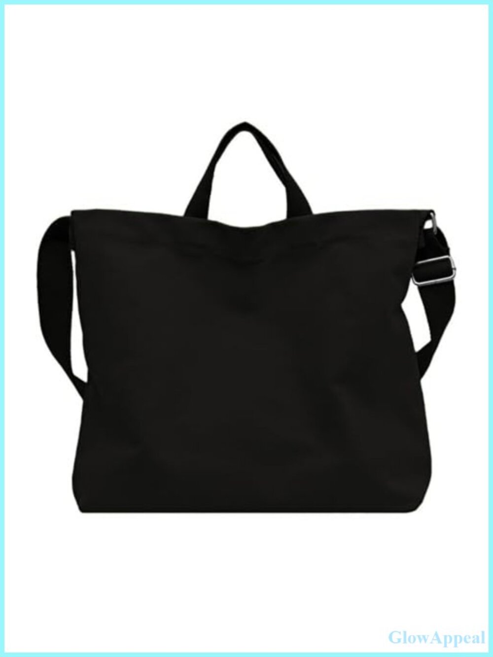16oz Cotton Canvas Tote Bag Adjustable Crossbody Shoulder Handbag Work Travel